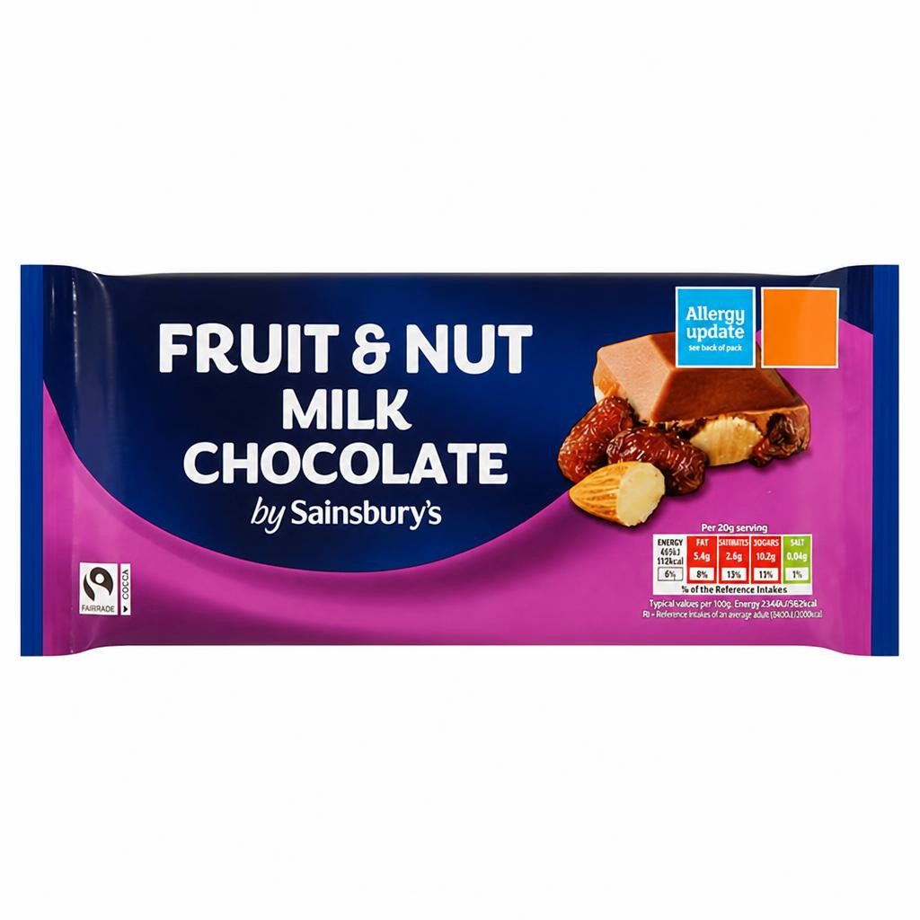 Sainsbury's Fruit & Nut Milk Chocolate 180g