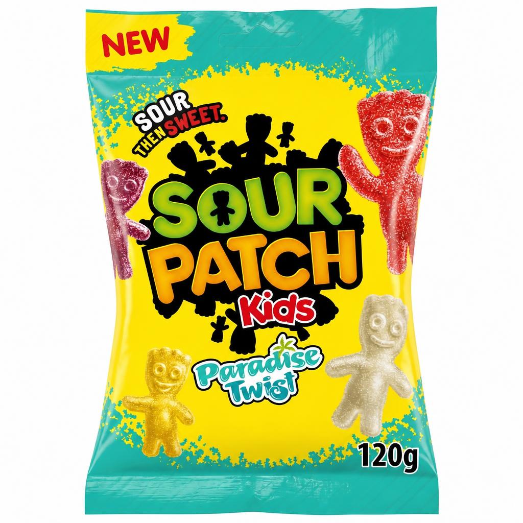Sour Patch Kids Paradise Twist Tropical Flavour Sweets 120g