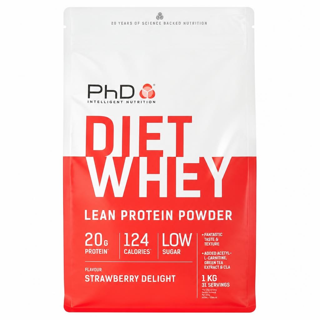 PhD Diet Whey Protein Powder - Strawberry Delight 1kg