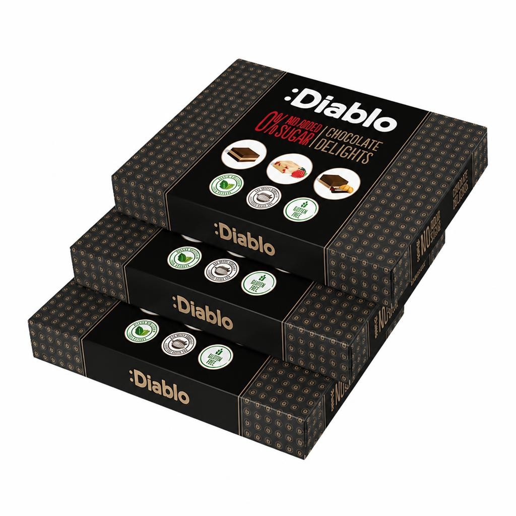 Diablo No Added Sugar Chocolate Delights Selection Box 115g 3 Pack