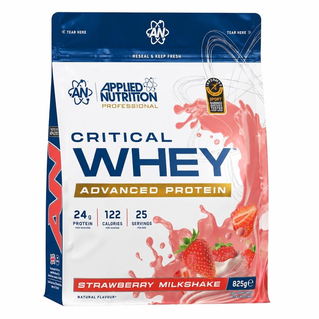 Applied Nutrition Critical Whey Protein Powder Strawberry Milkshake 825g