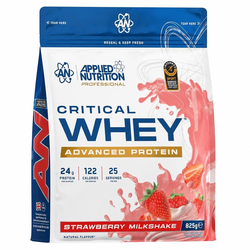 Applied Nutrition Critical Whey Protein Powder Strawberry Milkshake 825g