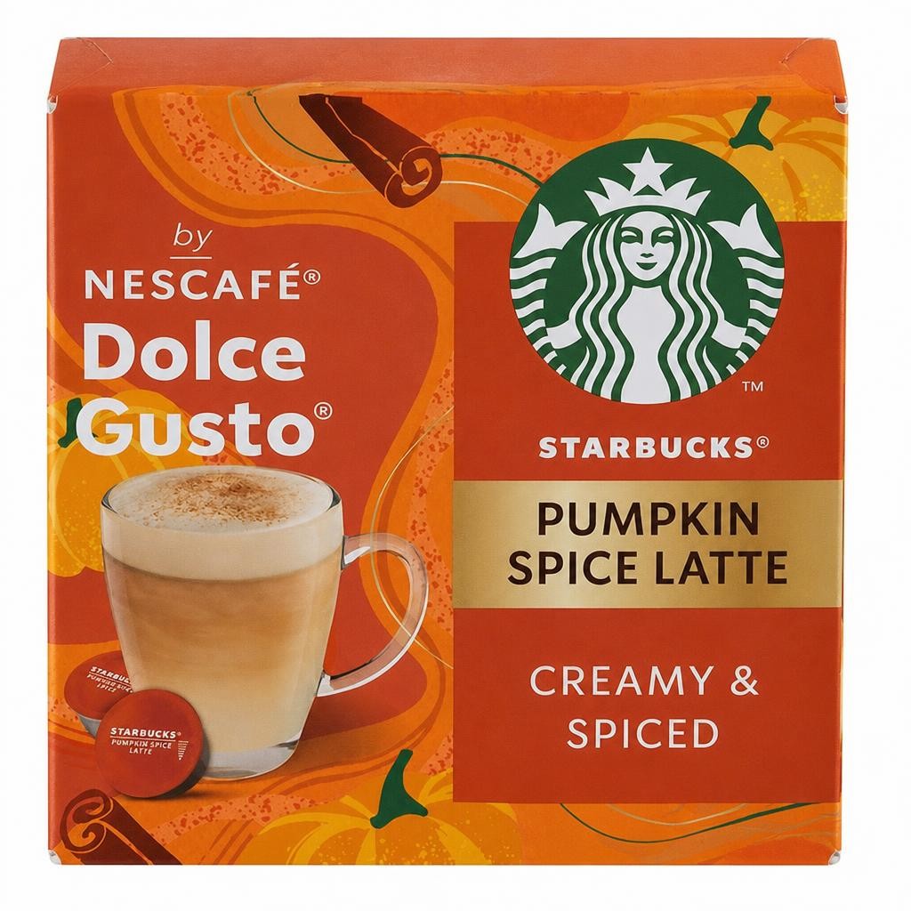Starbucks 12 x Pumpkin Spice Latte by Nescafé Dolce Gusto Coffee Pods, Limited Edition