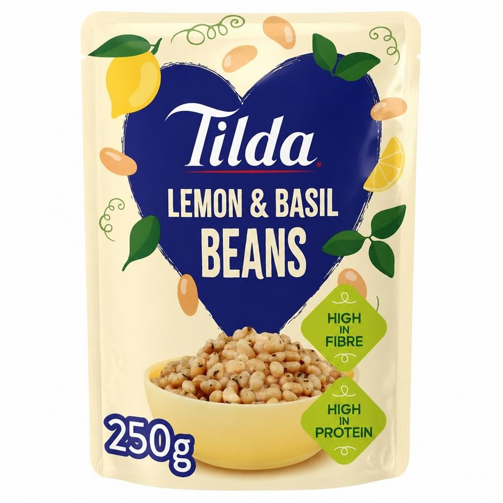 Tilda 250g Lemon & Basil Beans