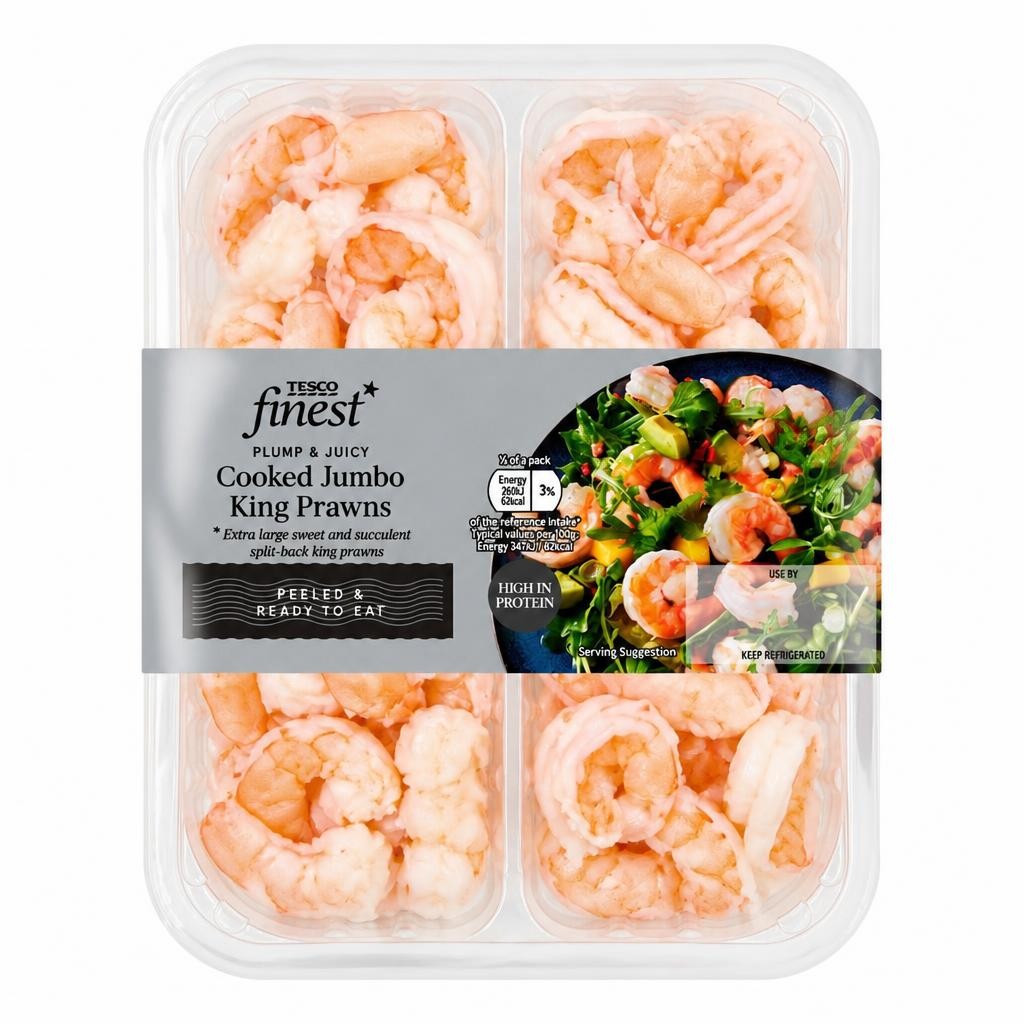 Tesco Finest Cooked Jumbo King Prawns 300g