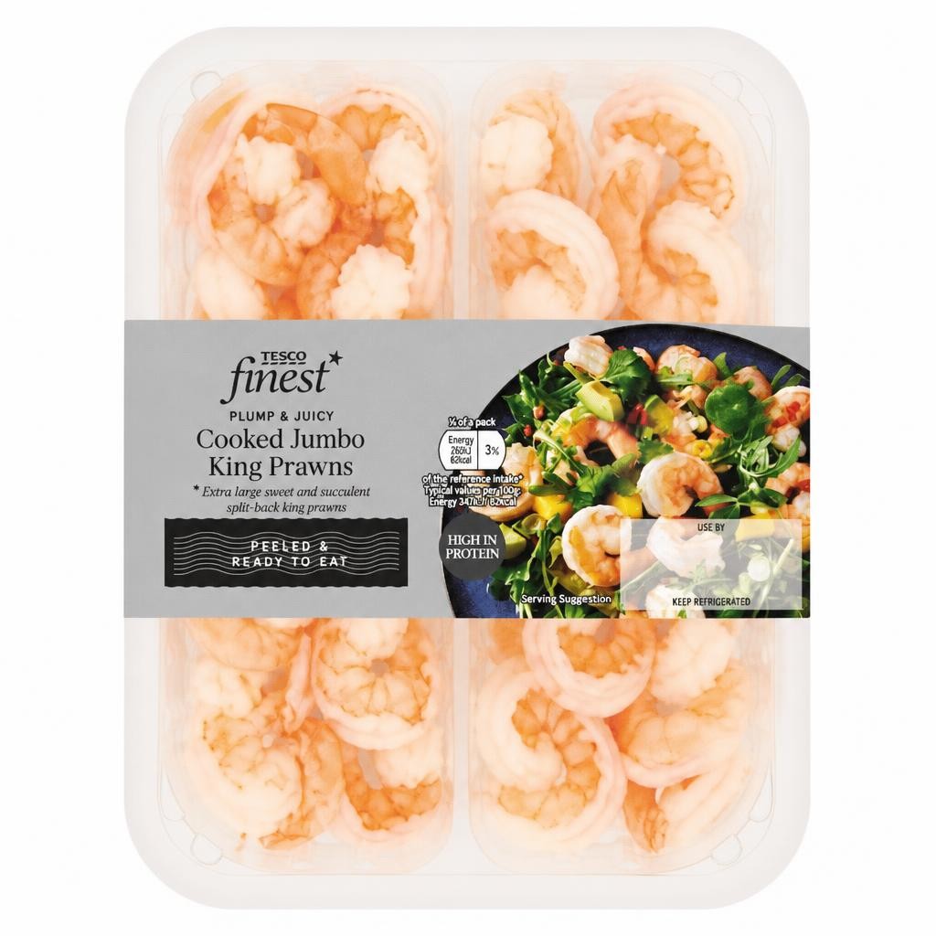 Tesco Finest Cooked Jumbo King Prawns 300g