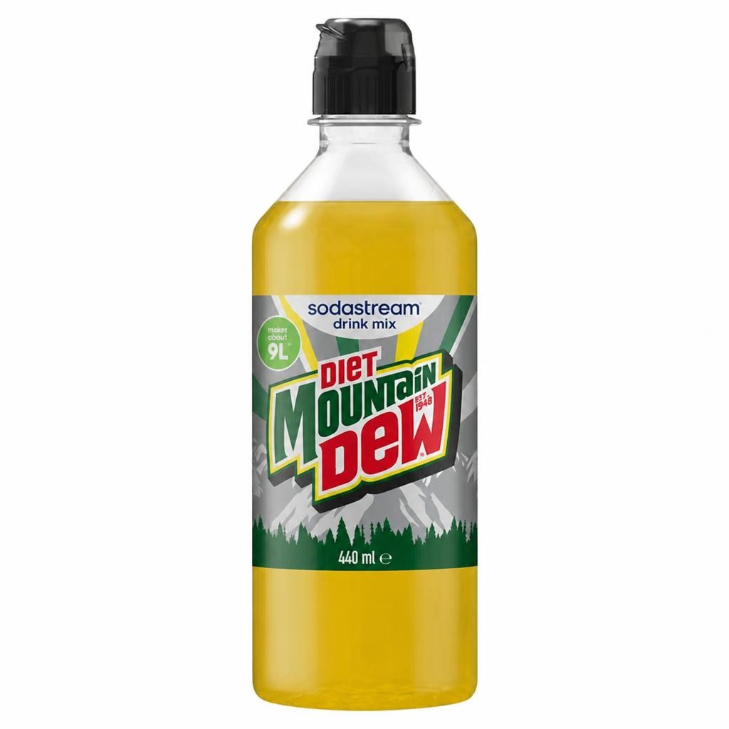 Sodastream 440ml Diet Mountain Dew Sparkling Drink Mix