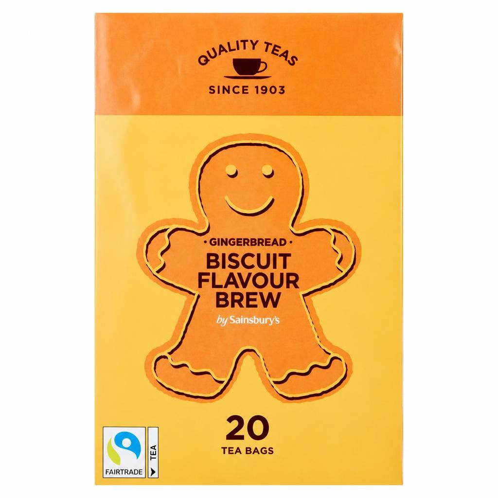 Sainsbury's 20 x Gingerbread Biscuit Tea 40g