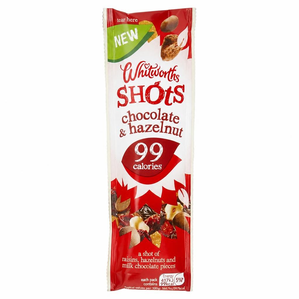 Whitworths Chocolate & Hazelnut Shots 25G