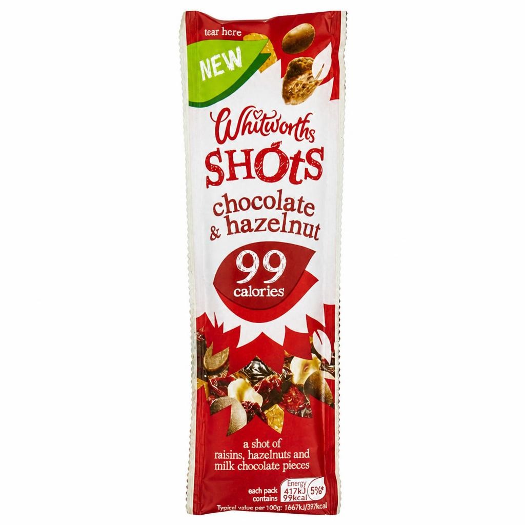 Whitworths Chocolate & Hazelnut Shots 25G