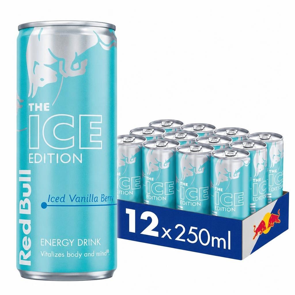 Red Bull Winter Iced Vanilla Berry Edition, 12 x250 ml