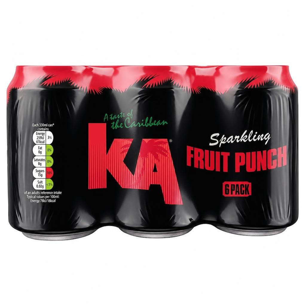 KA Sparkling Fruit Punch Soft Drink 6x330ml