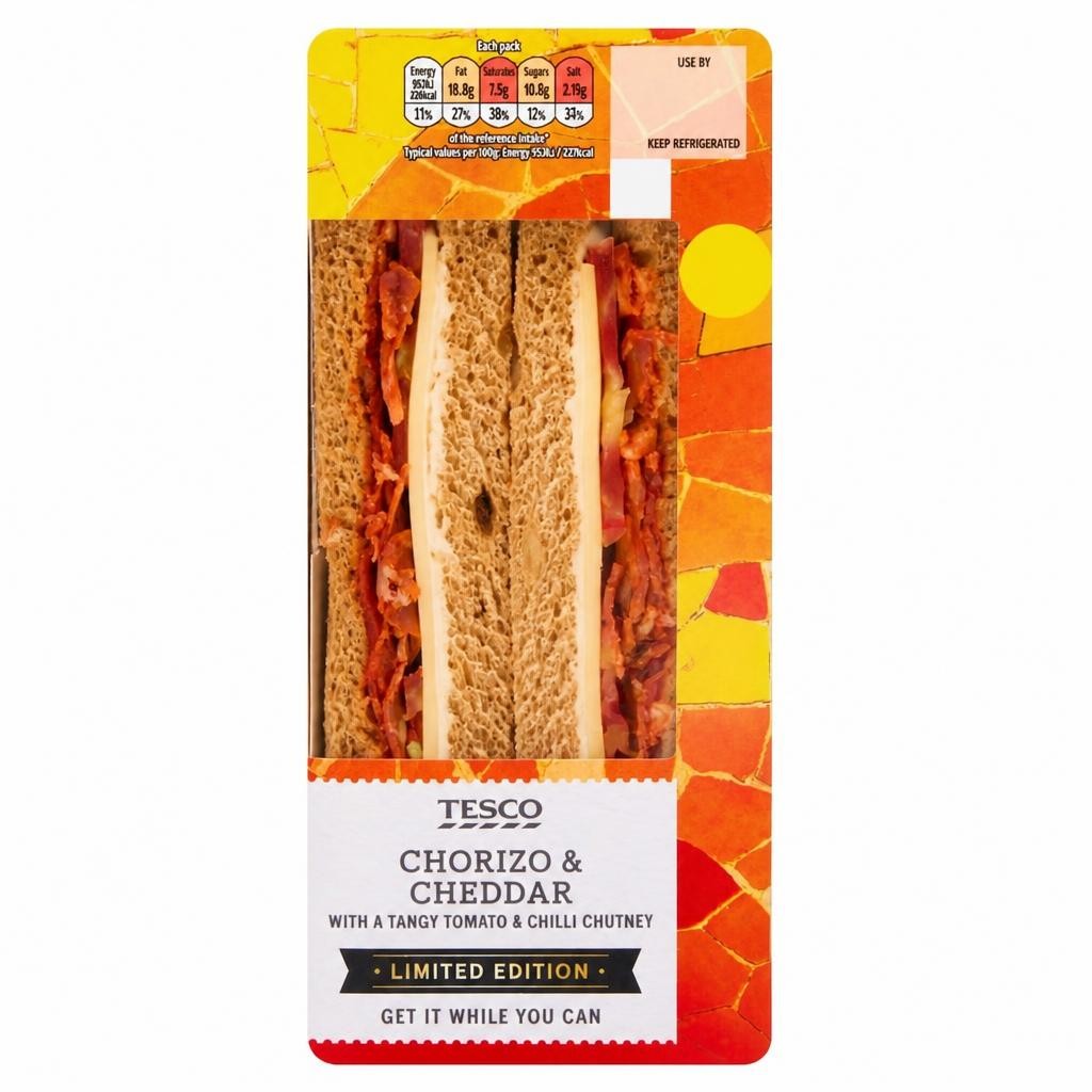 Tesco Limited Edition Chorizo & Cheddar with Tomato and Chilli Jam