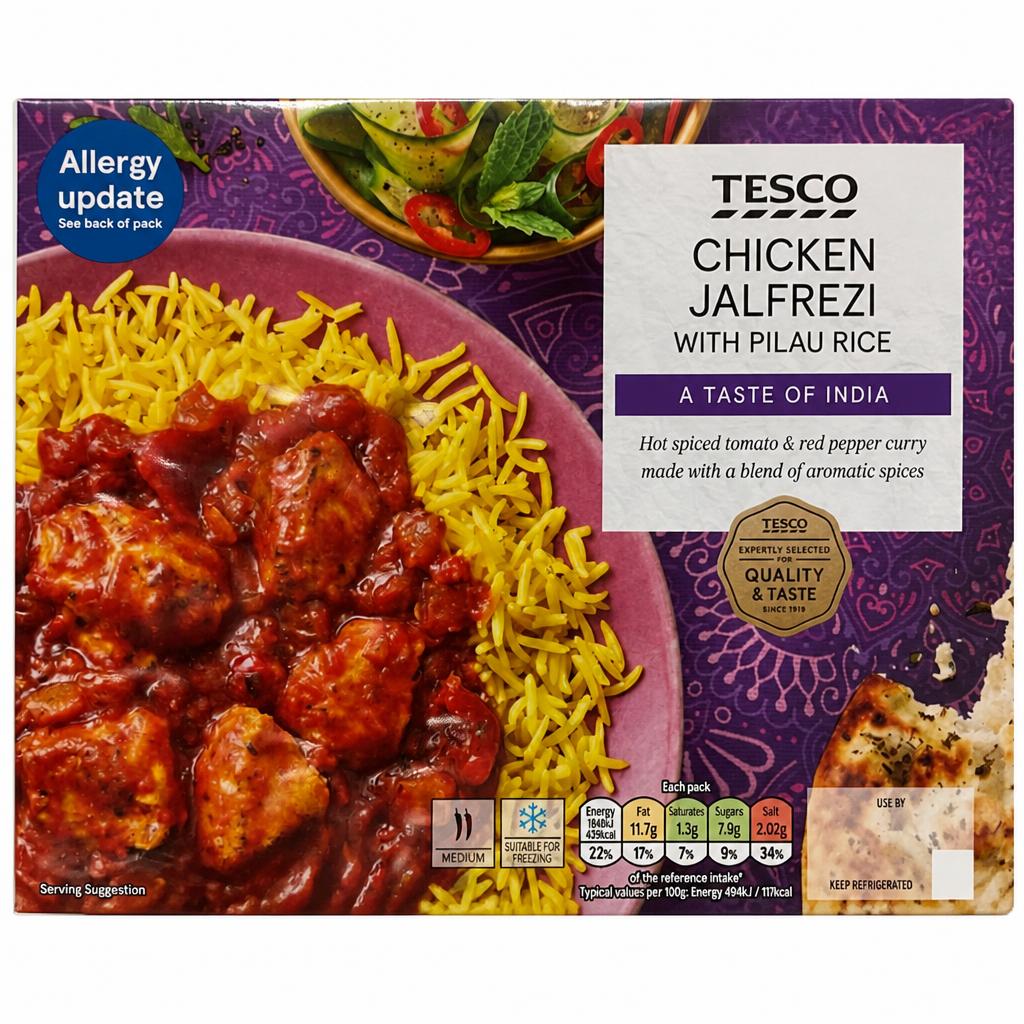 Tesco Chicken Jalfrezi and Pilau Rice 400g