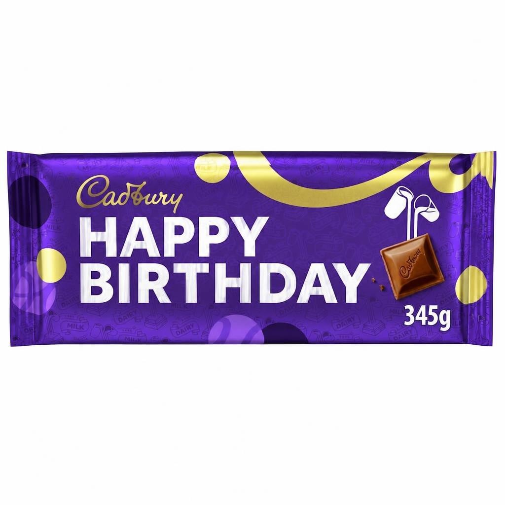 CADBURY DAIRY MILK HAPPY BIRTHDAY CHOCOLATE BAR 345G