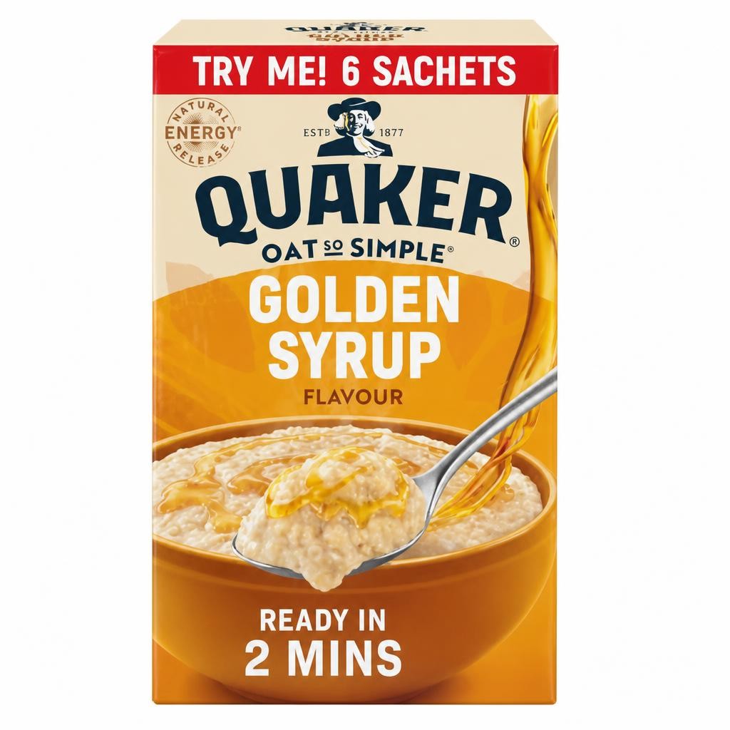 Quaker Oat So Simple Golden Syrup Porridge Sachets 6 x 36g