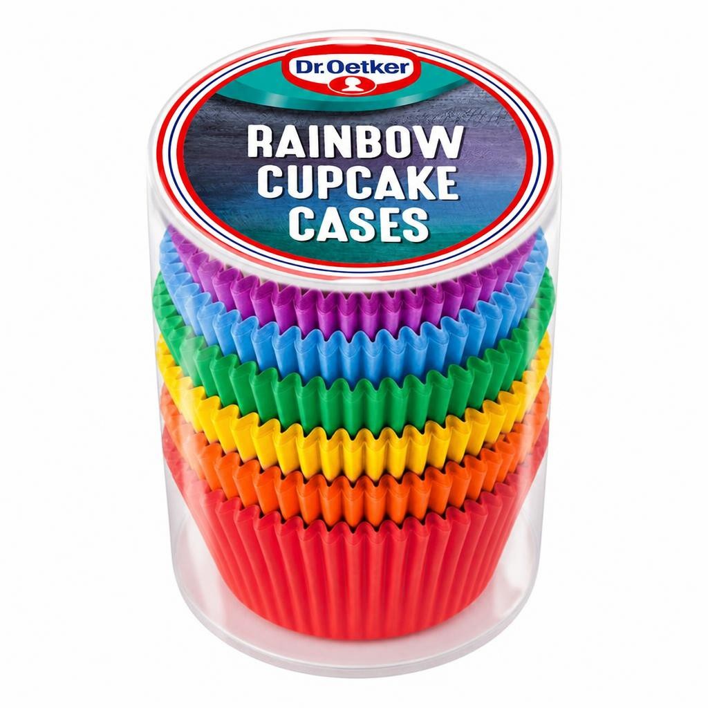 Dr Oetker Rainbow Cupcake Cases 72Pc