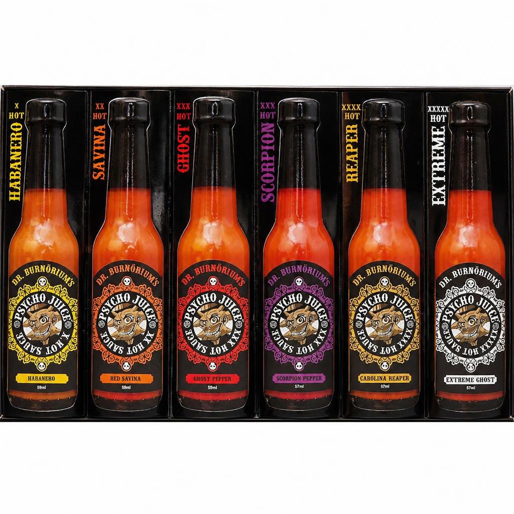 Psycho Juice Hot Sauce Mini Six Pack