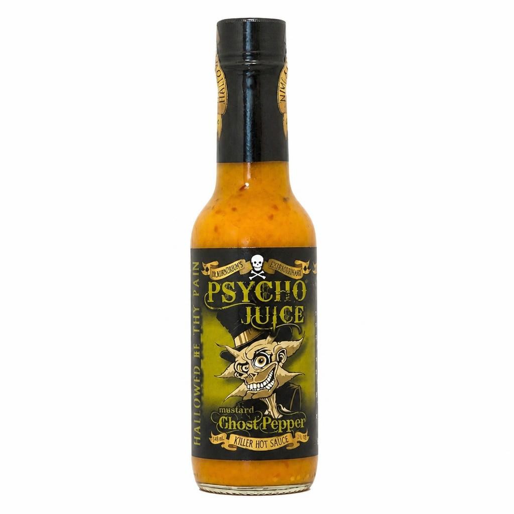 Psycho Juice Mustard Ghost Pepper Hot Sauce 148ml