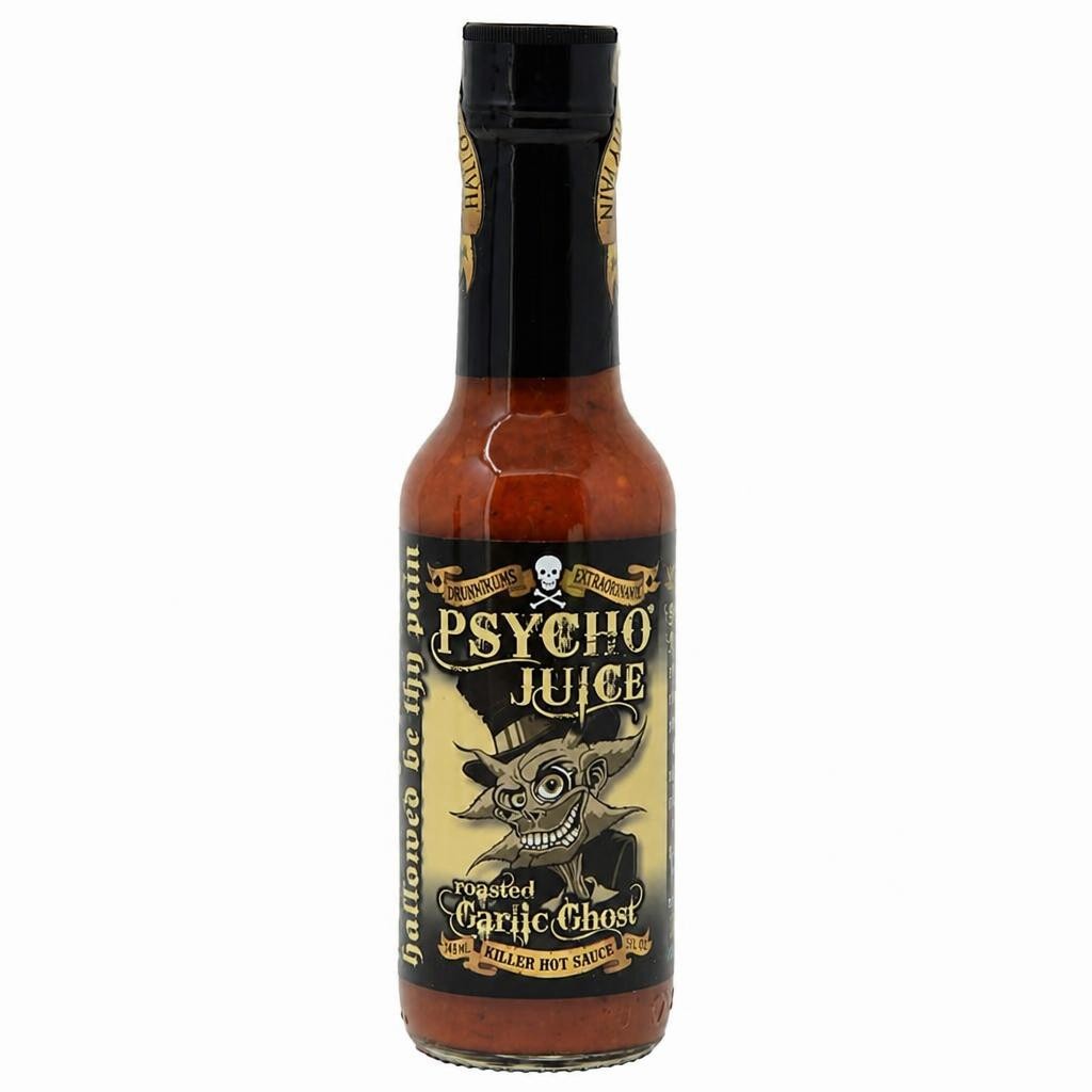 Psycho Juice Roasted Garlic Ghost Pepper Hot Sauce 148ml