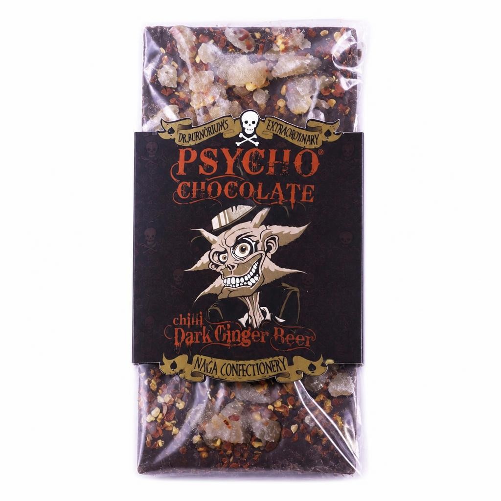 Psycho Juice Dark Ginger Beer Chocolate With Naga Jolokia Chilli 100g Bar