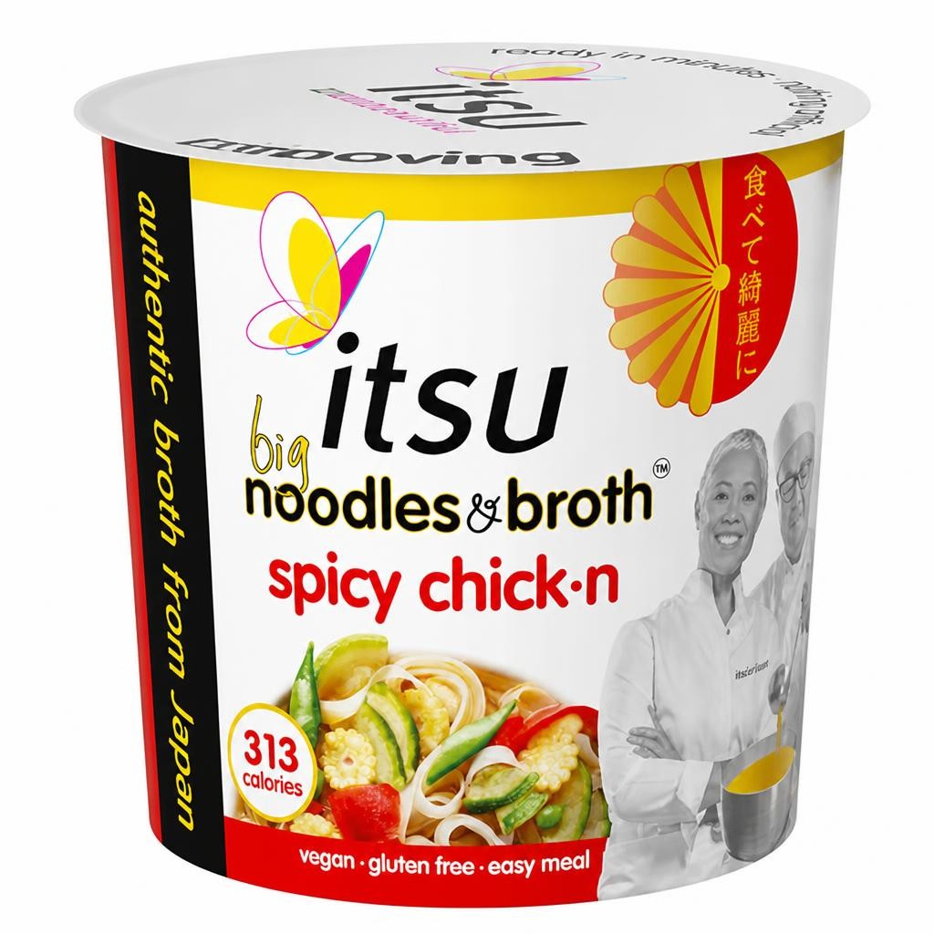 itsu 96g Big Spicy Ramen Instant Noodles & Broth Pot