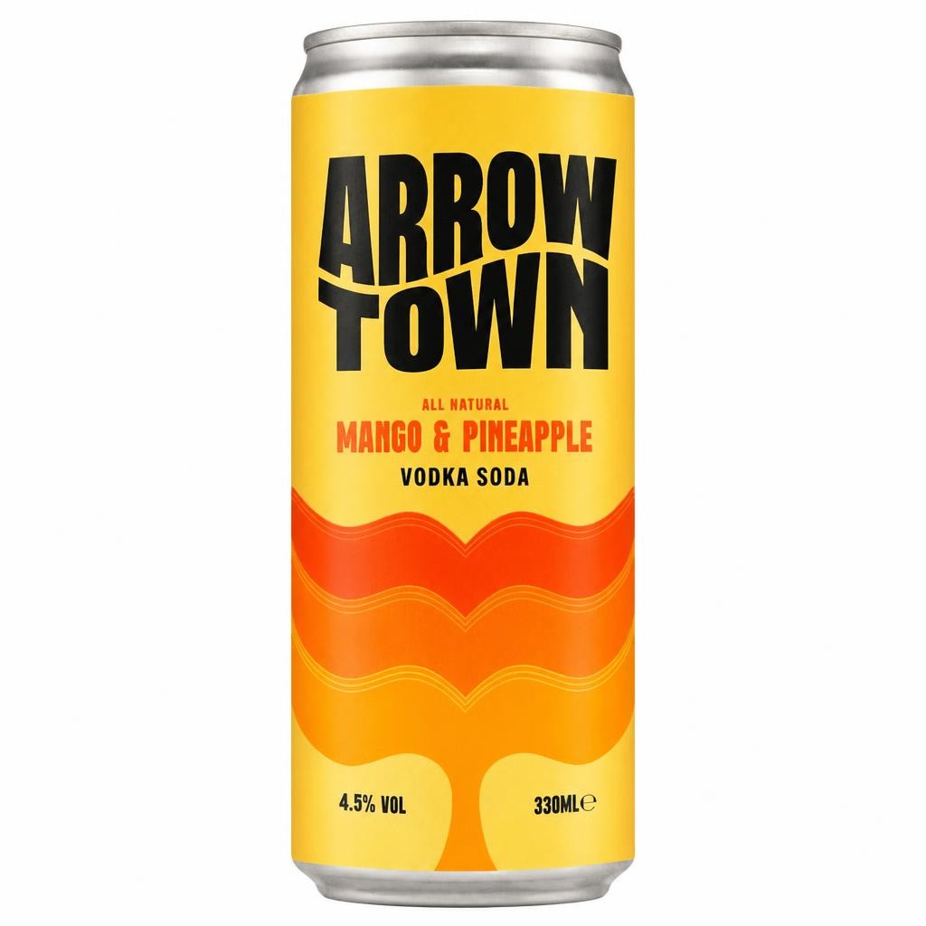 Arrowtown 330ml Mango & Pineapple Vodka Soda Can