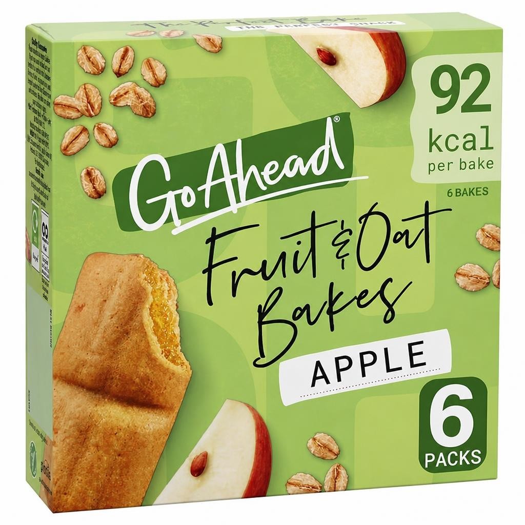 Go Ahead Fruit & Oat Bakes 6 x 25g Apple Multipack Snack Bars