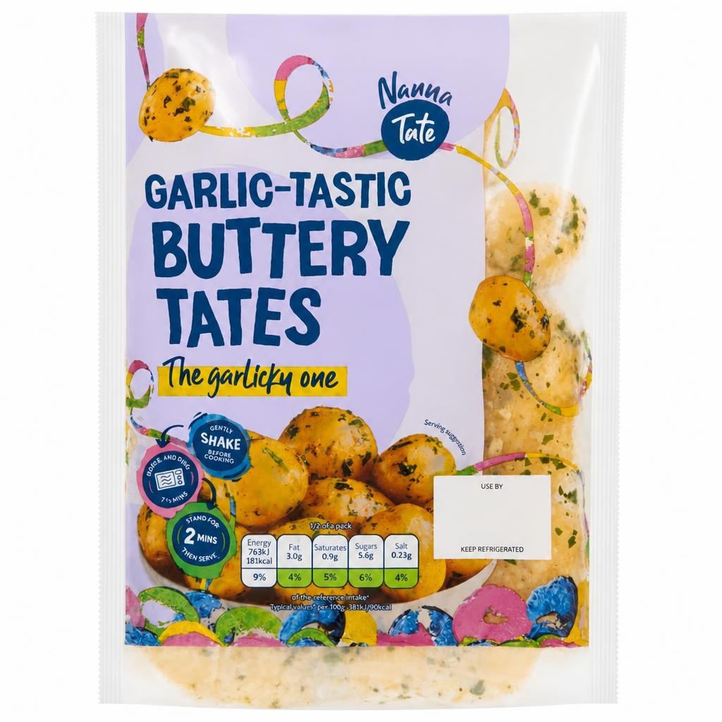 Nanna Tate Garlic-tastic Buttery Tates 400g