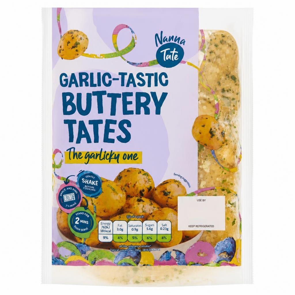Nanna Tate Garlic-tastic Buttery Tates 400g