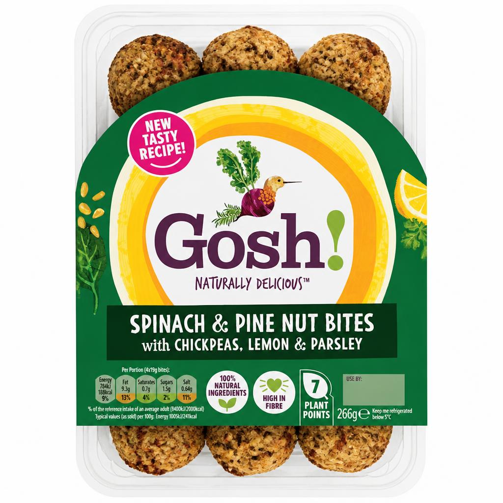 Gosh! Spinach & Pinenut Bites 266G