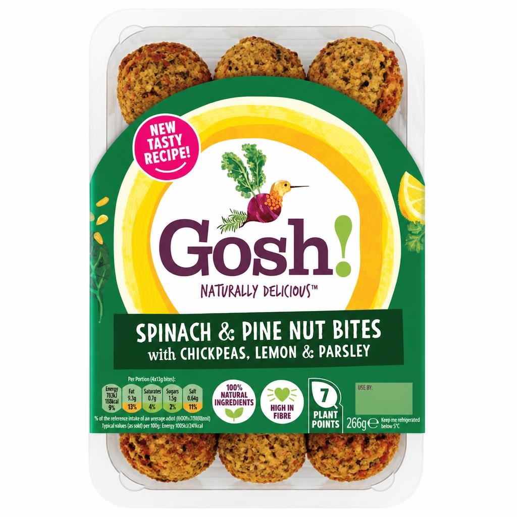 Gosh! Spinach & Pinenut Bites 266G