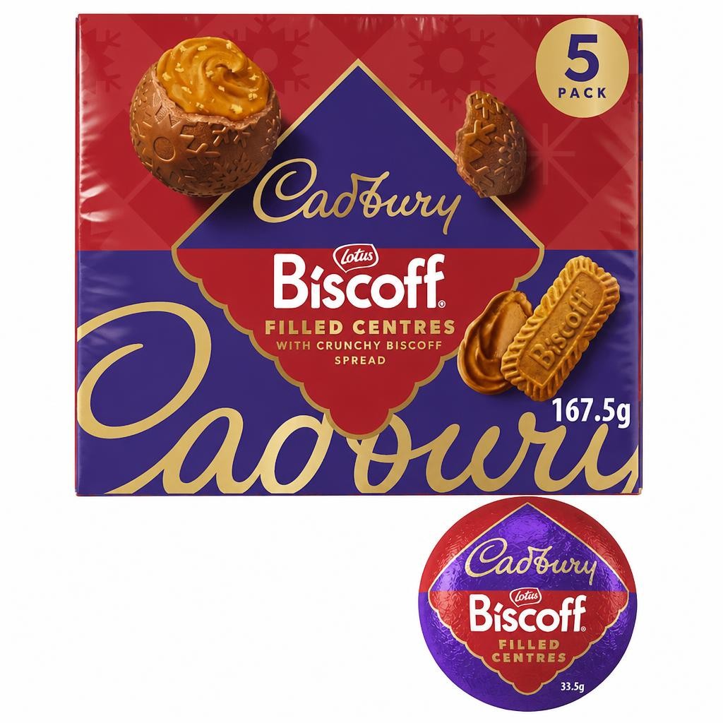 Cadbury Lotus Biscoff Filled Centres 5x33.5g