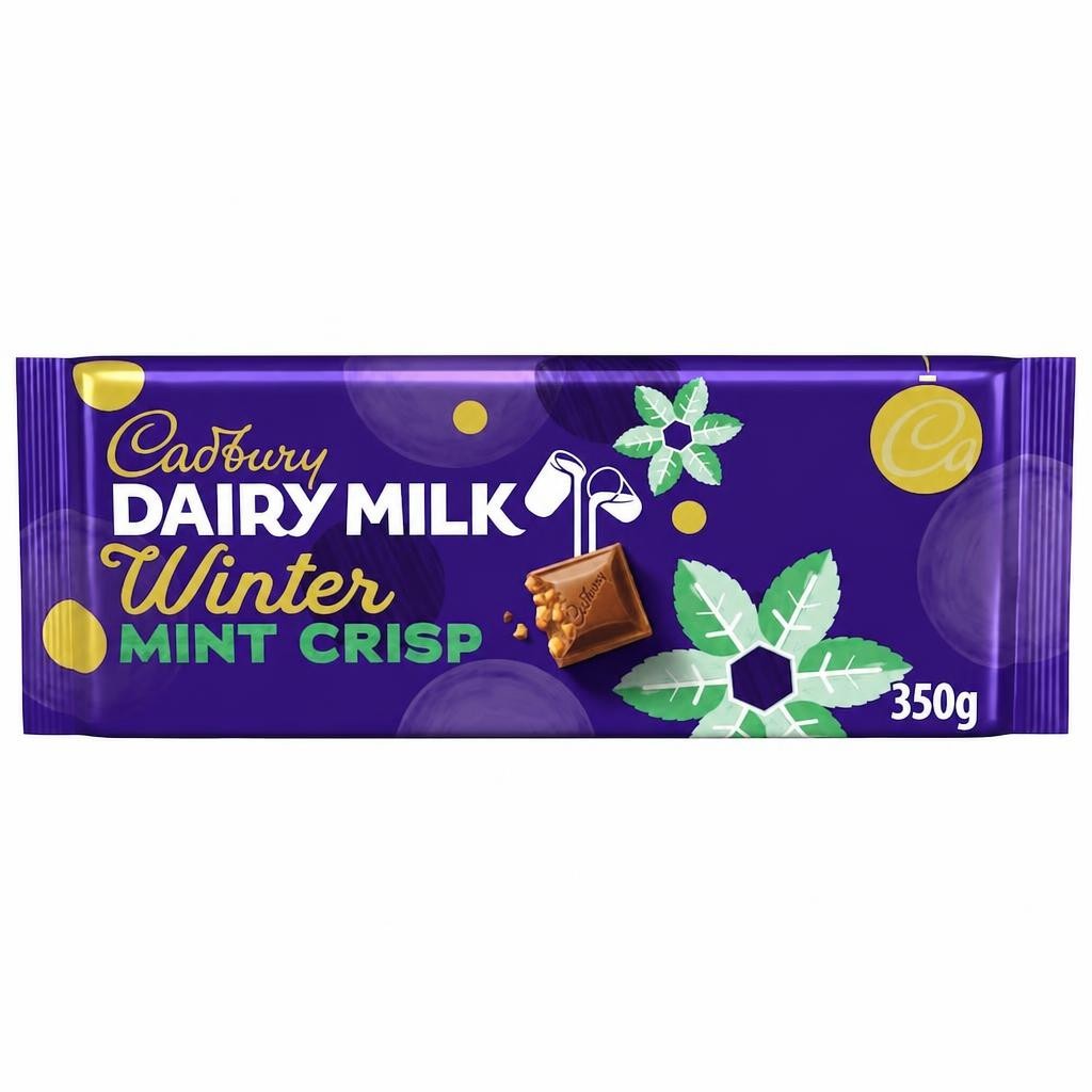 CADBURY DAIRY MILK WINTER MINT CRISP 350G