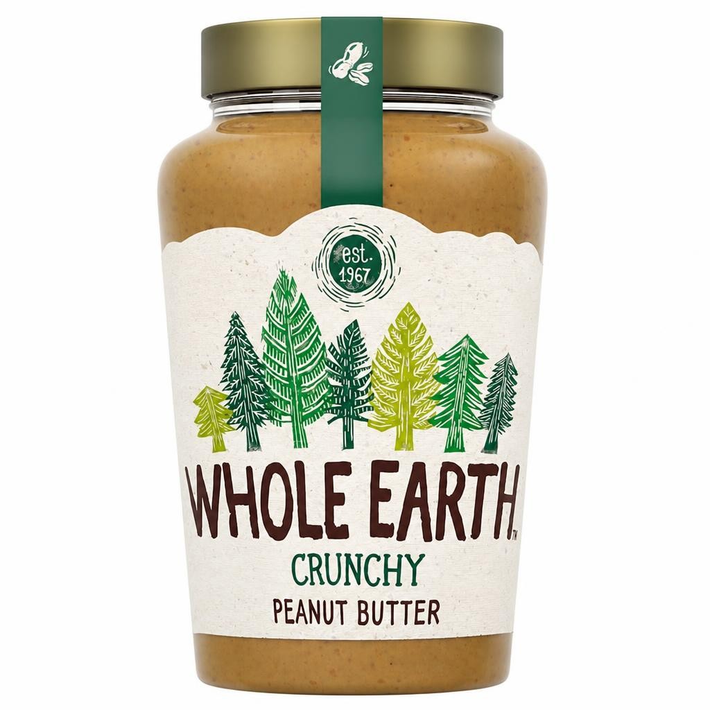 Whole Earth Crunchy Peanut Butter 454G