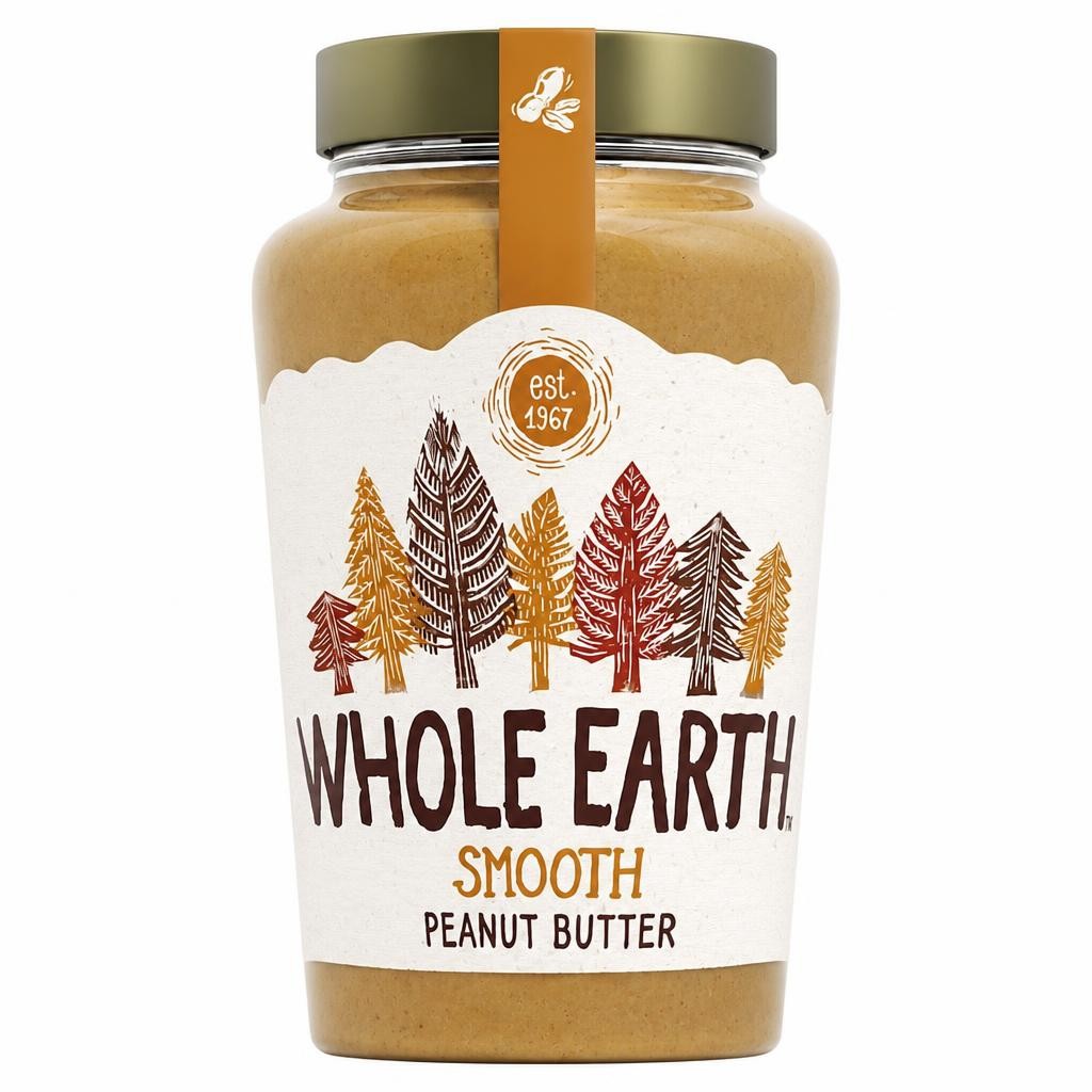 Whole Earth Smooth Peanut Butter 454G