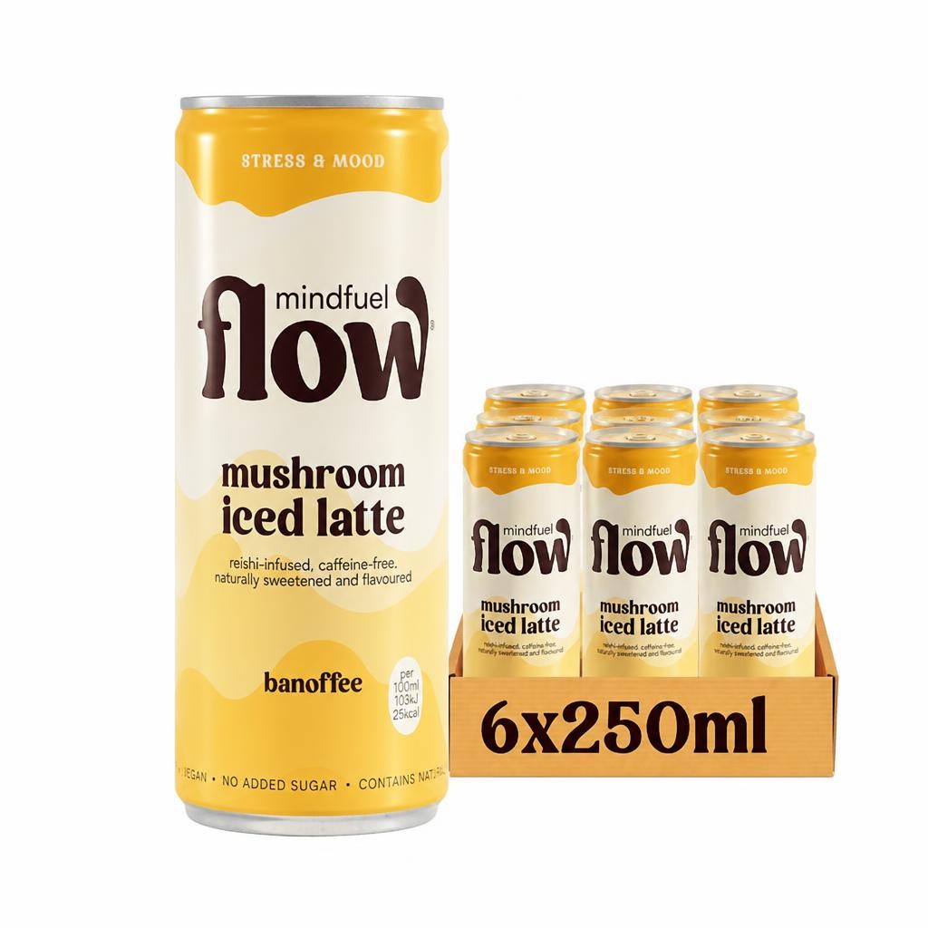 Mindfuel Flow Restore - Reishi Oat Latte Banoffee 6 x 250ml