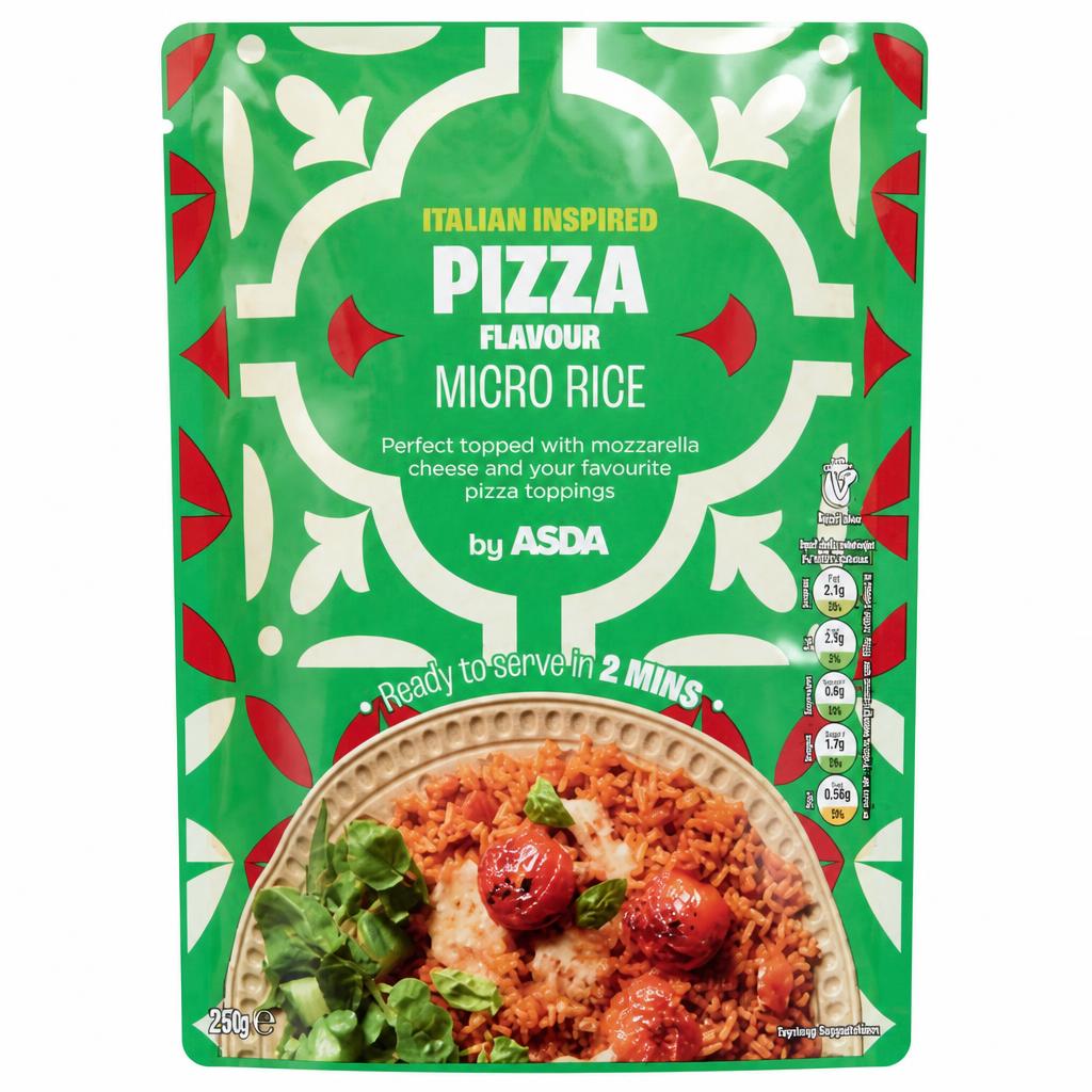 ASDA Italian Inspired Pizza Flavour Micro Rice 250g