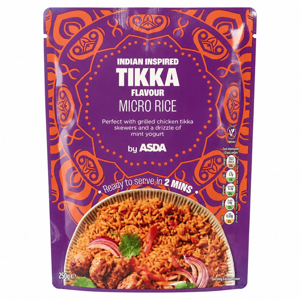 ASDA Indian Inspired Tikka Flavour Micro Rice 250g