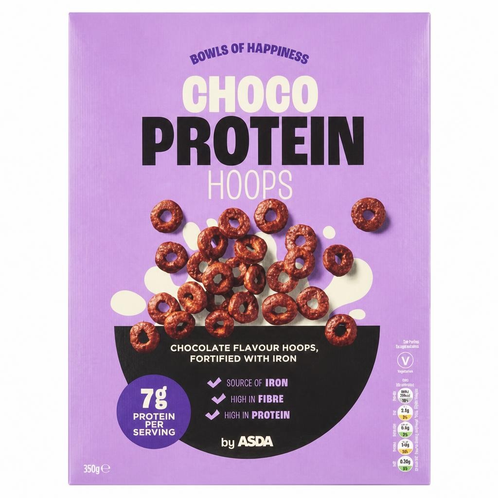 ASDA Choco Protein Hoops 350g
