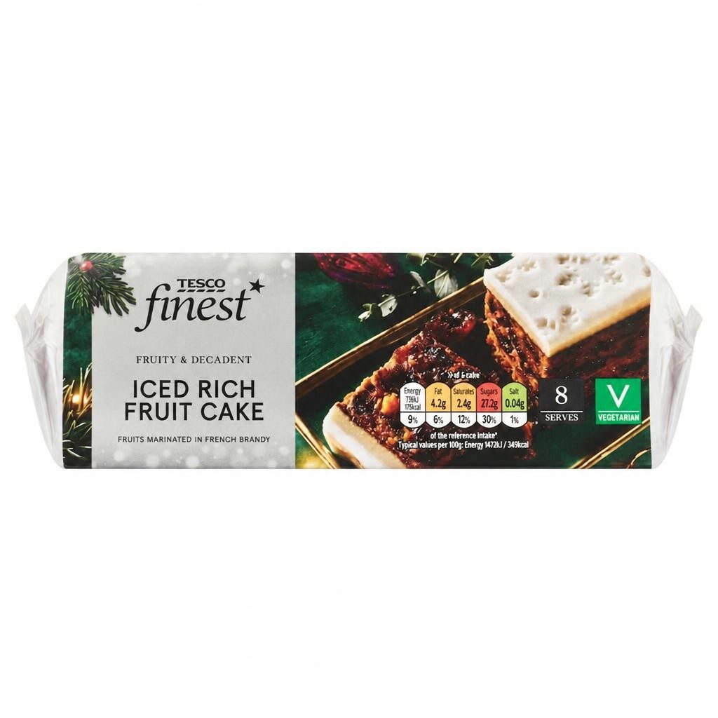 Tesco Finest Iced Rich Fruit Cake 400g