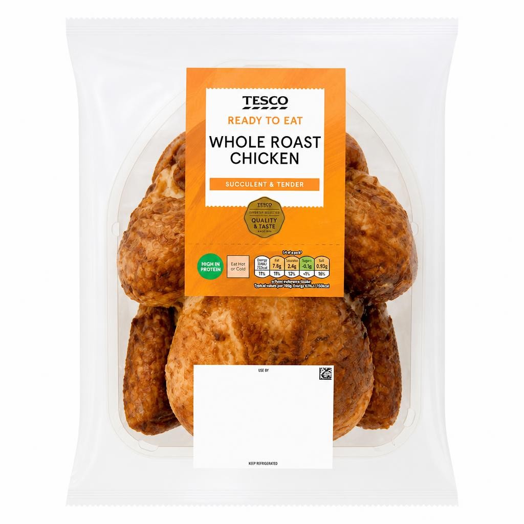 Tesco Whole Roast Chicken 1kg