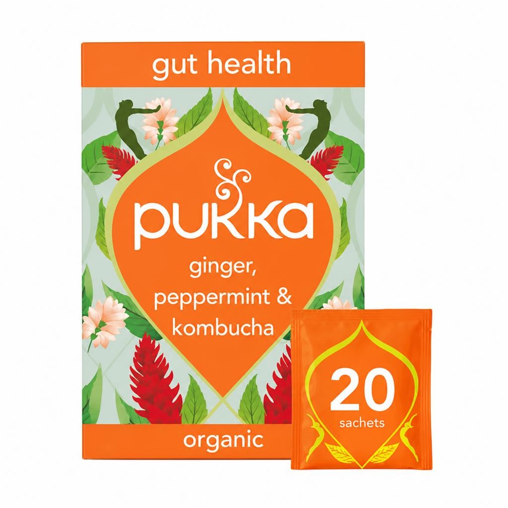 Pukka Gut Health With Ginger Peppermint & Kombucha Tea 20s