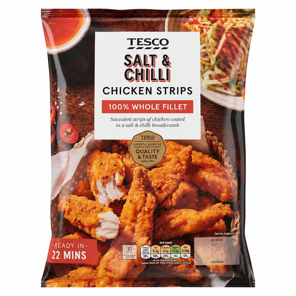 Tesco Salt & Chilli Chicken Strips 400g