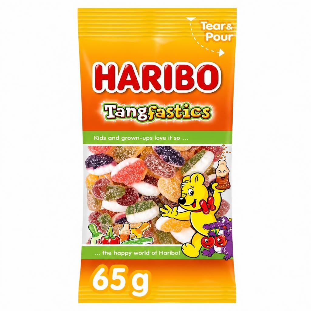 HARIBO Tangfastics Frizzy Fruit Flavour Gums 65g