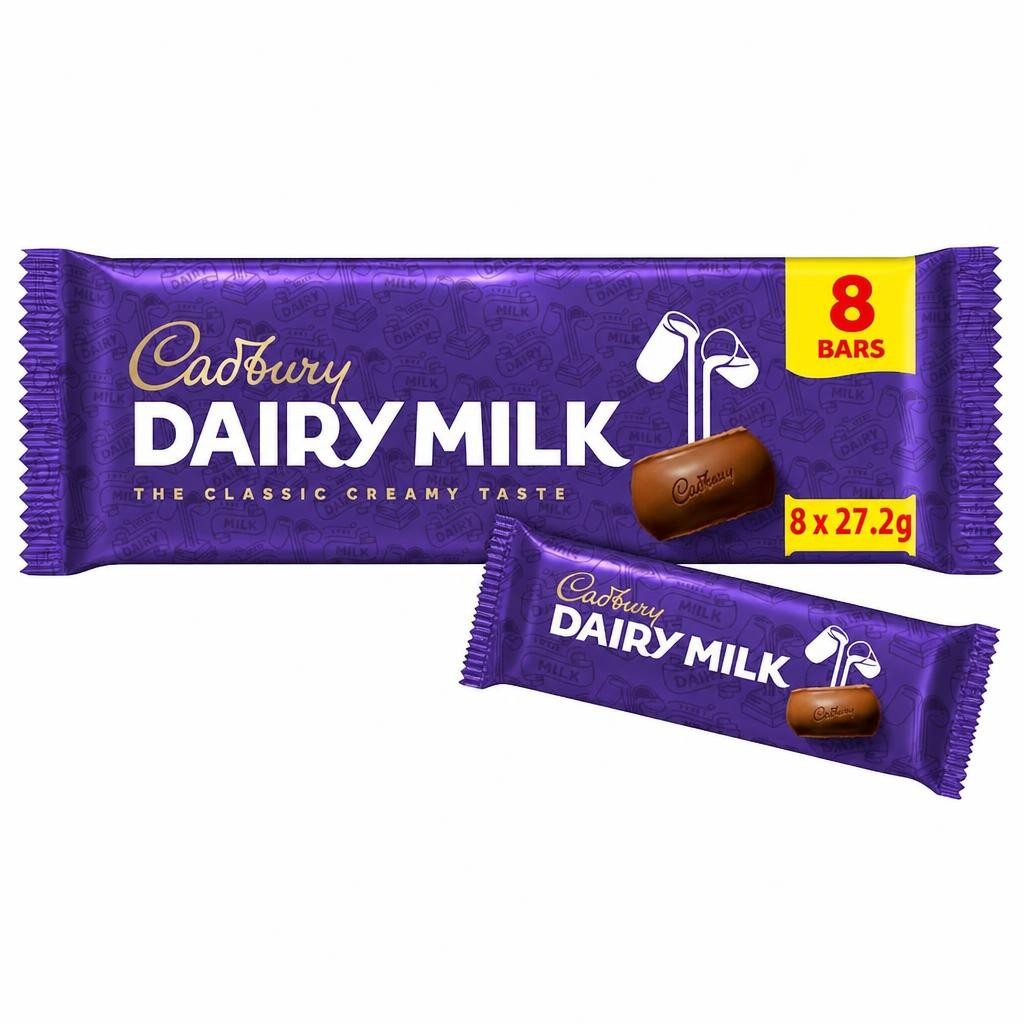 Cadbury Dairy Milk Chocolate Bar 8 x 27.2g
