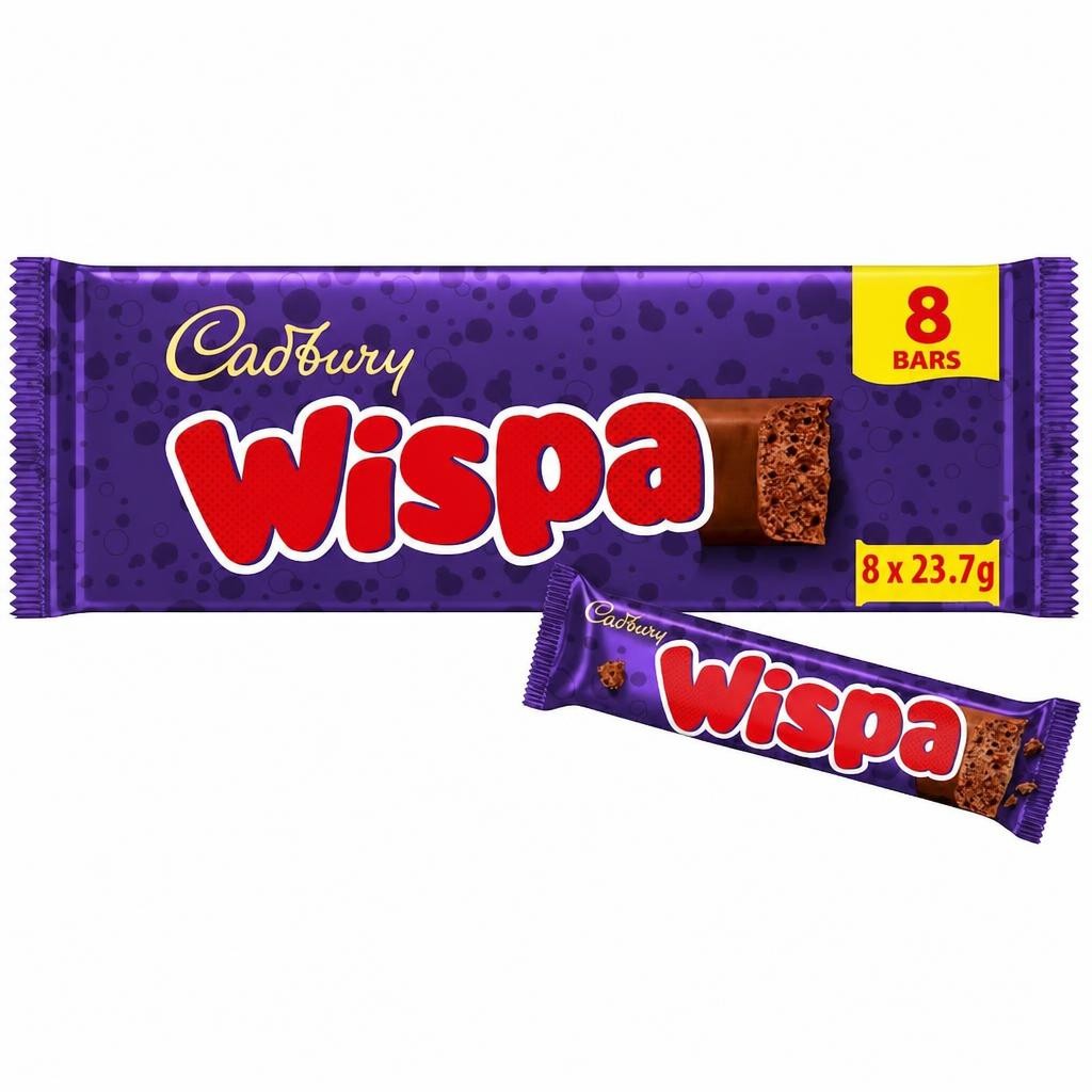 Cadbury Wispa Chocolate Bar 8x 23.7g