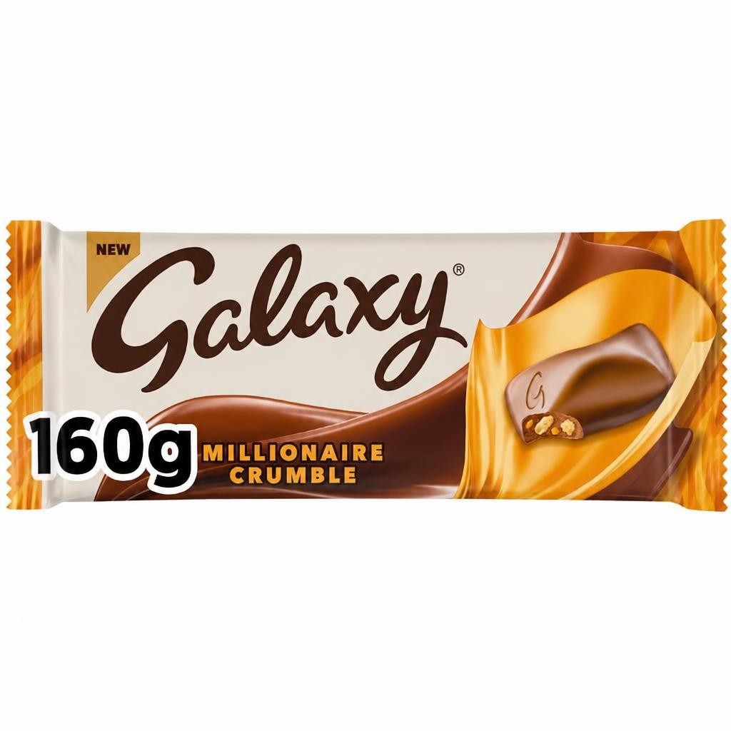 Galaxy Millionaire Crumble Milk Chocolate 160g