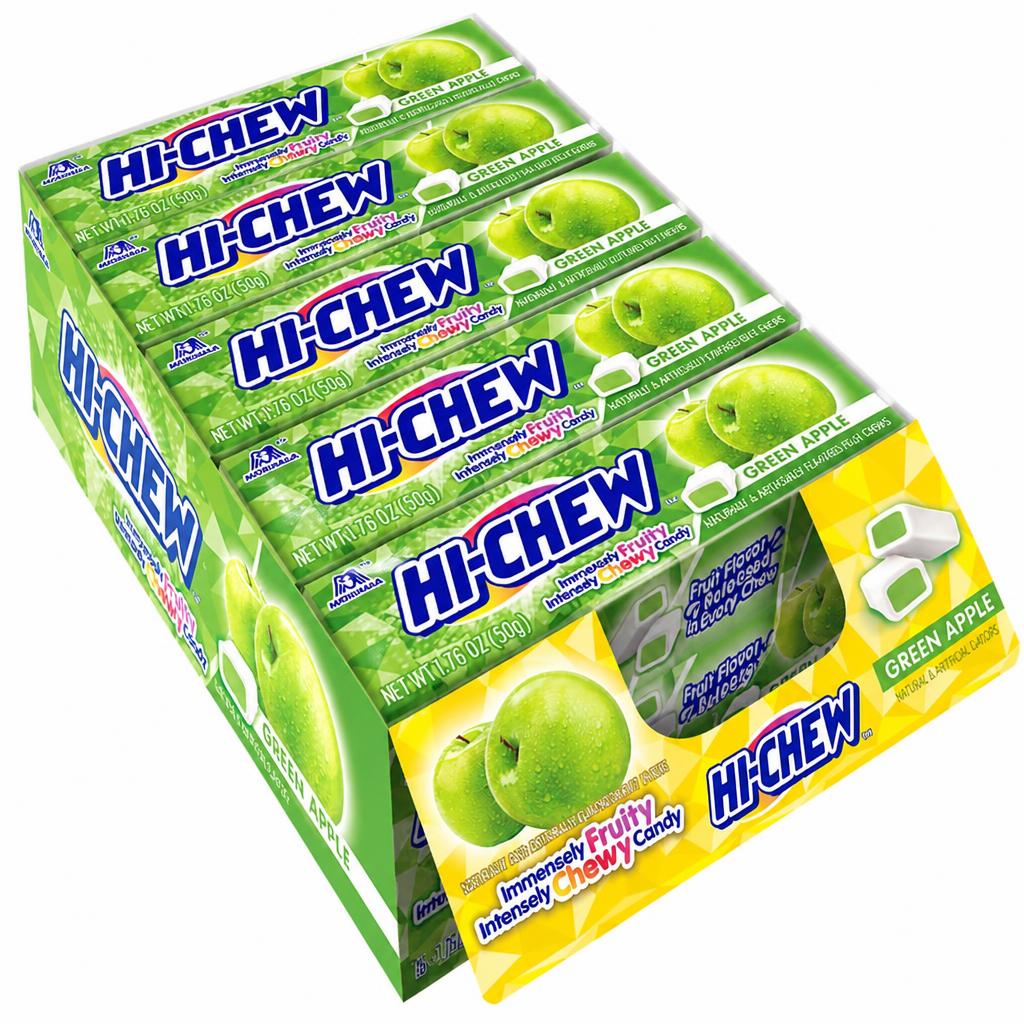 Hi-Chew Green Apple Chewy Fruit Candy 15x50g (Total 750g)