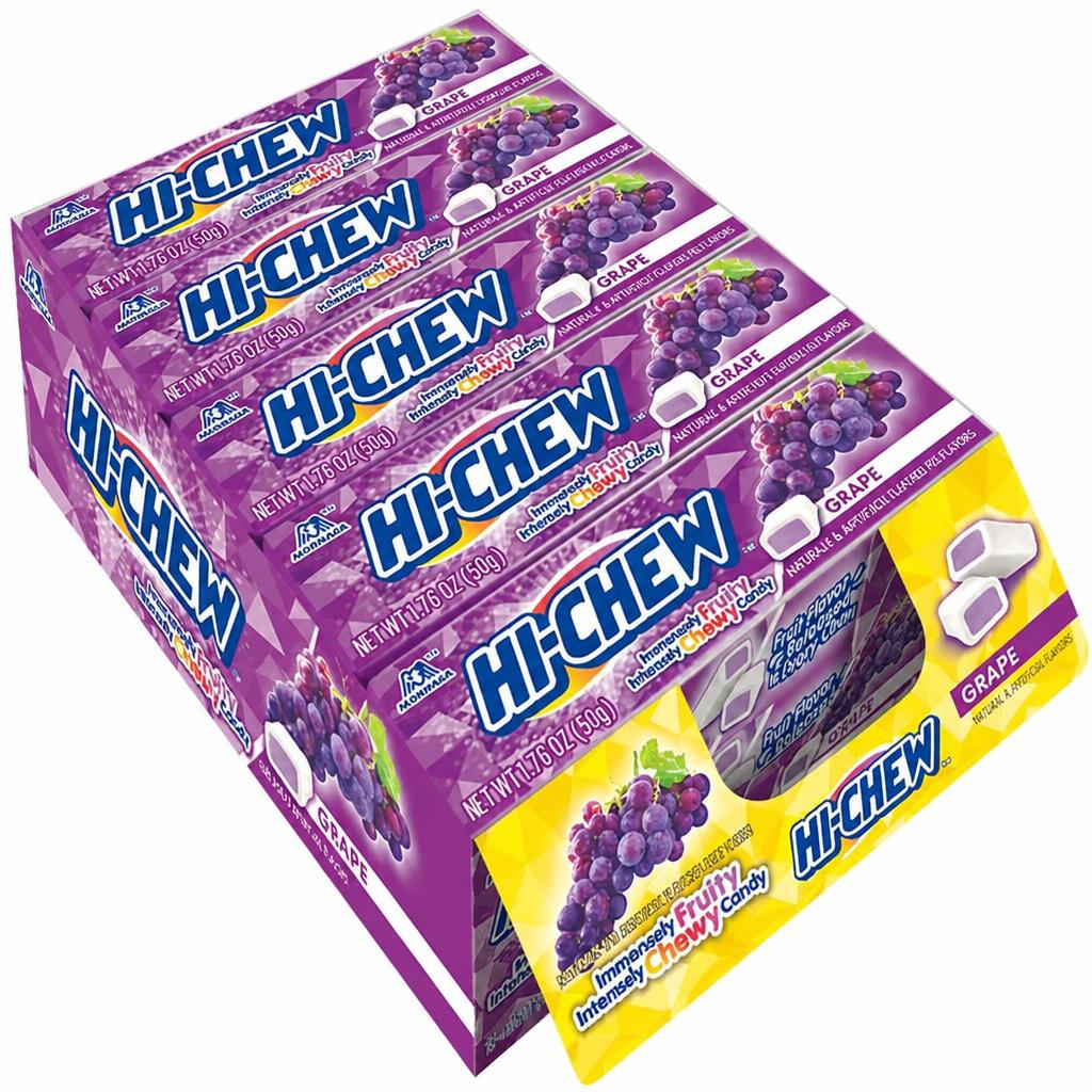 Hi-Chew Grape Chewy Fruit Candy 15x50g (Total 750g)